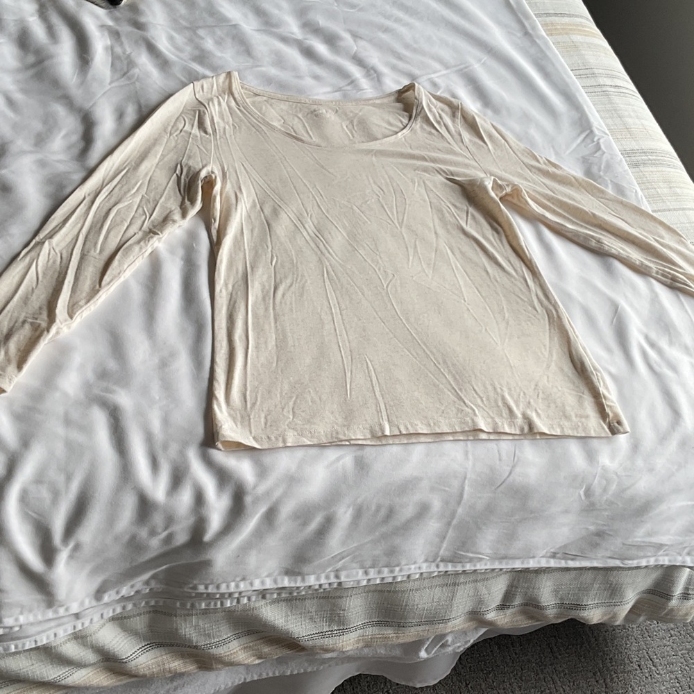 Lands' End Women's Soft Cream Long Sleeve Tee
